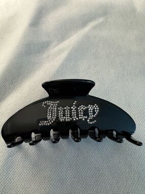 Emi Jay xJuicy Couture Limited Edition Black Hair Claw Clip with Rhinestone Logo